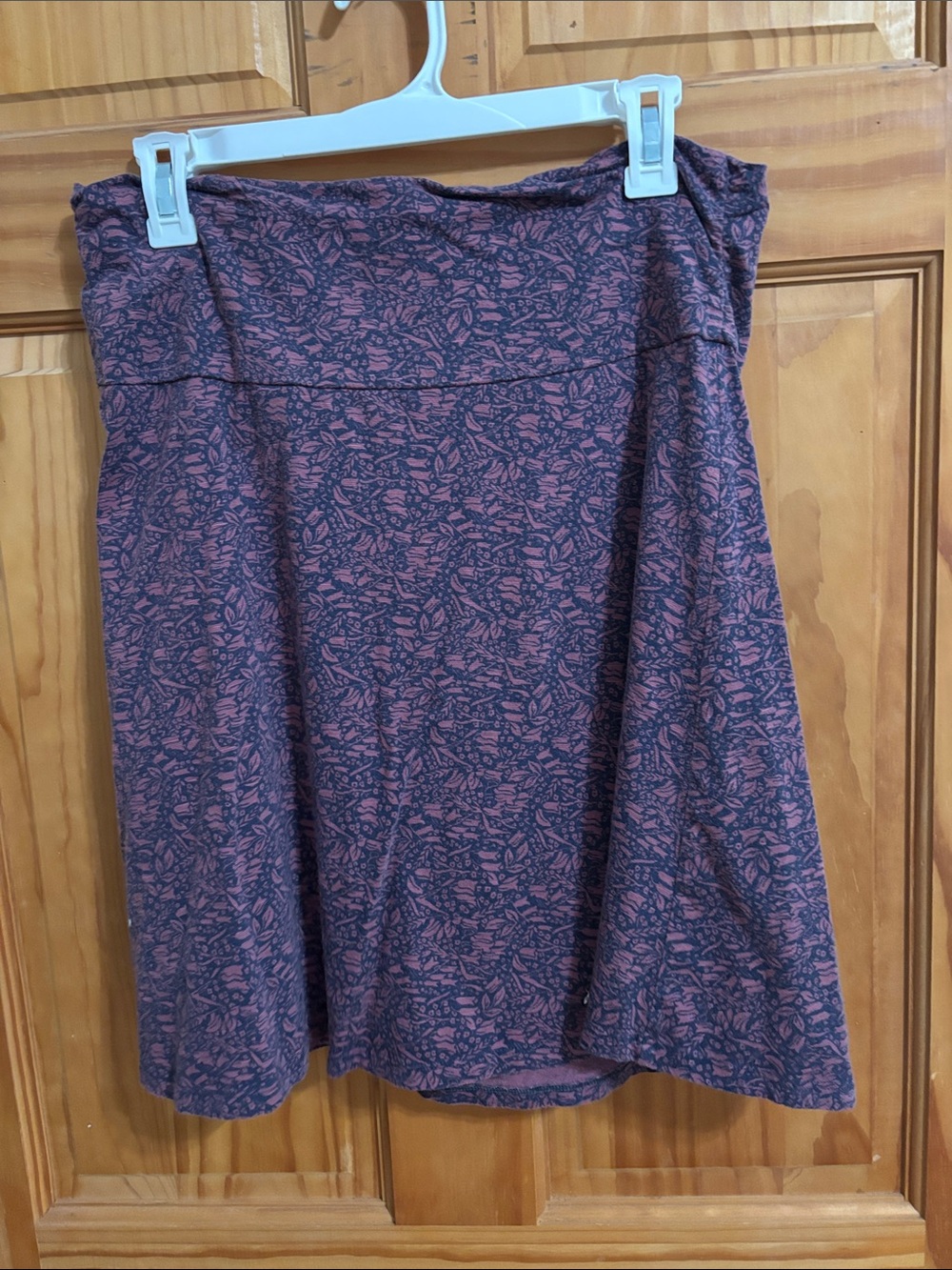 Toad&Co Mauve Pink Floral A-Line Skirt